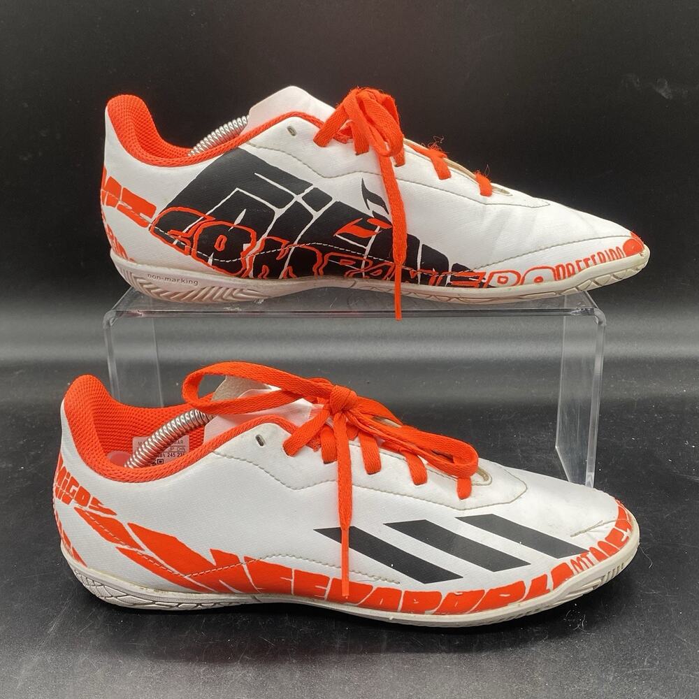 Adidas Mens X Speedportal Messi 4 GW8400 White Soccer Cleats Shoes Size 6